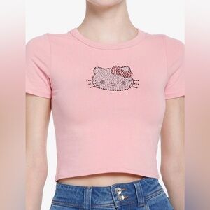Hot Topic Hello Kitty Pink Rhinestone Girls Baby T-Shirt Size 2XL